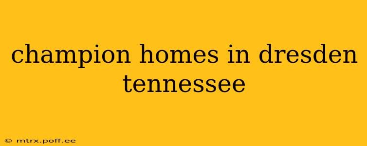 champion homes in dresden tennessee