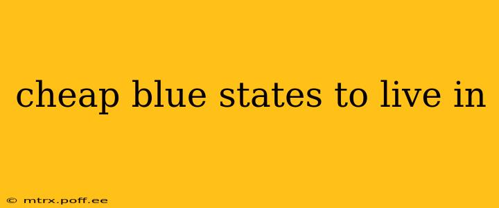 cheap blue states to live in