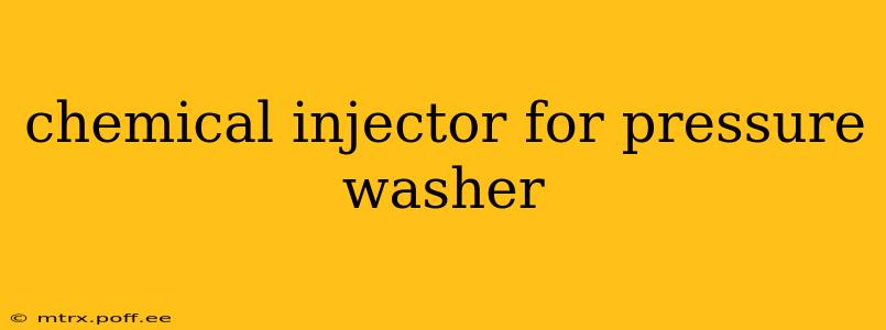 chemical injector for pressure washer