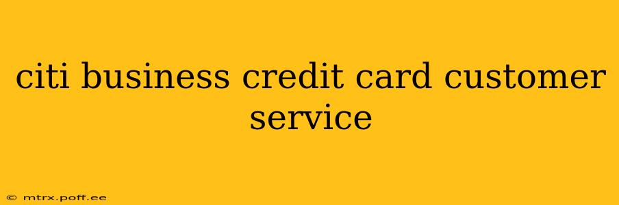 citi business credit card customer service