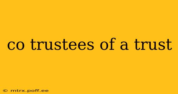 co trustees of a trust