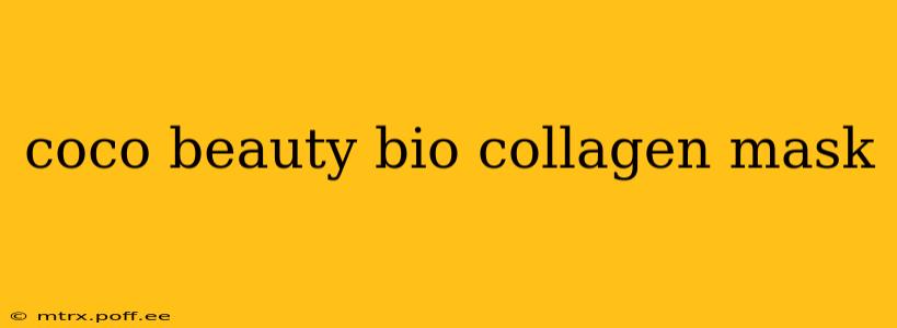 coco beauty bio collagen mask