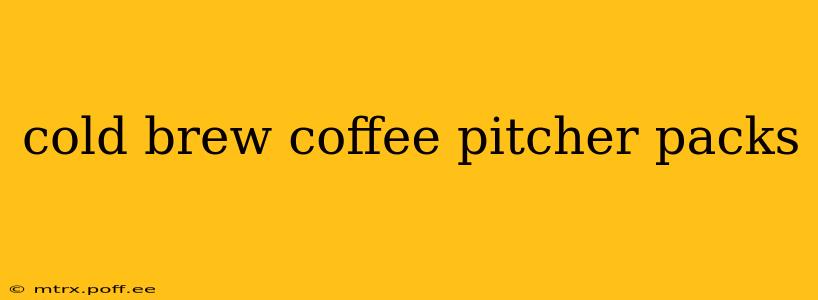 cold brew coffee pitcher packs