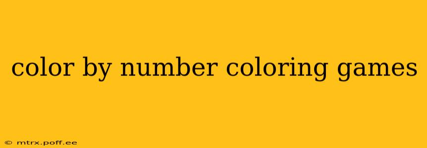 color by number coloring games