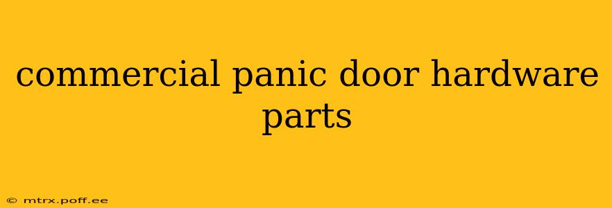 commercial panic door hardware parts