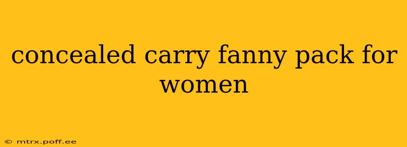concealed carry fanny pack for women