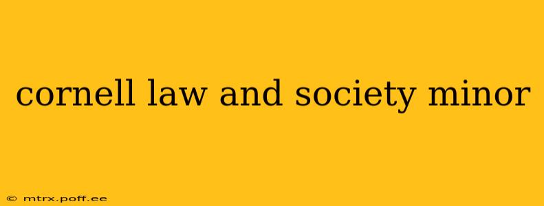 cornell law and society minor