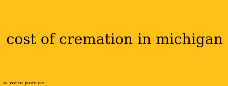 cost of cremation in michigan