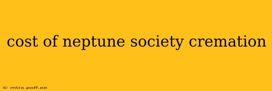cost of neptune society cremation