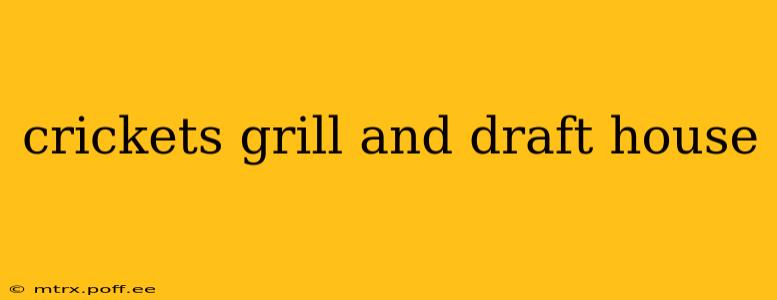 crickets grill and draft house
