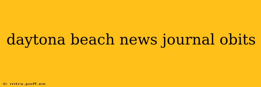 daytona beach news journal obits