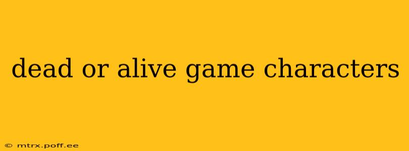 dead or alive game characters