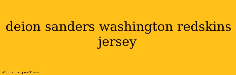 deion sanders washington redskins jersey