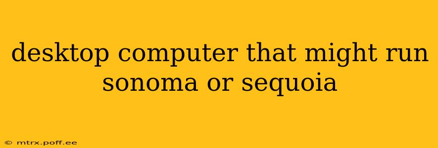 desktop computer that might run sonoma or sequoia
