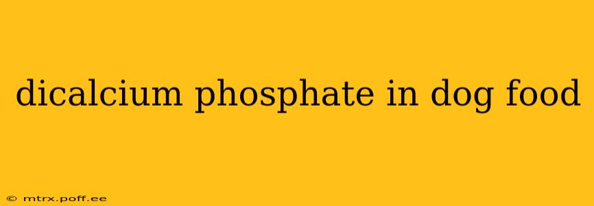 dicalcium phosphate in dog food