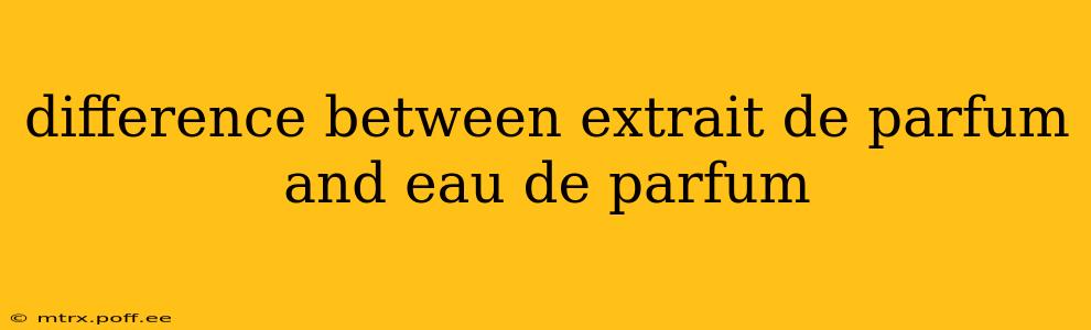 difference between extrait de parfum and eau de parfum
