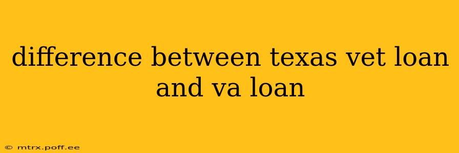 difference between texas vet loan and va loan