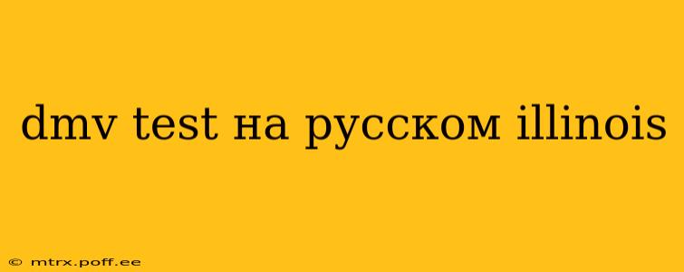 dmv test на русском illinois