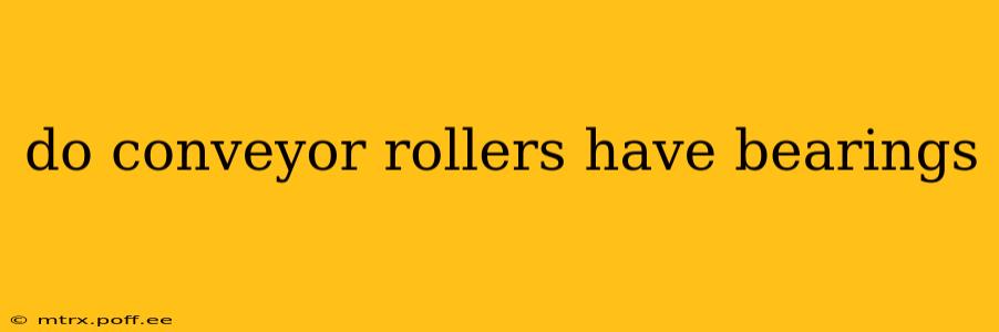 do conveyor rollers have bearings