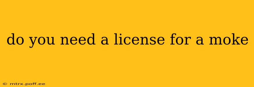 do you need a license for a moke