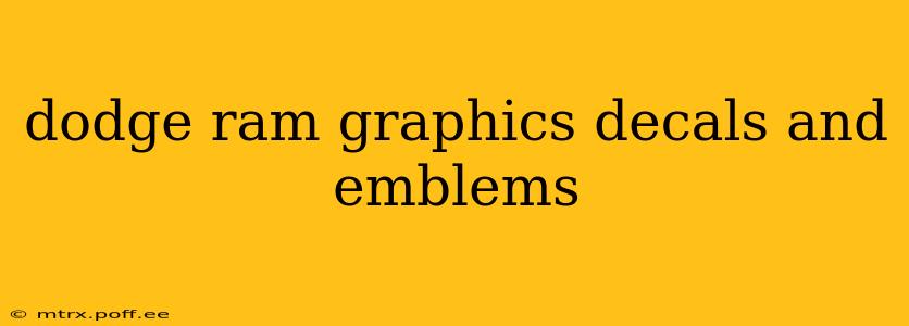 dodge ram graphics decals and emblems