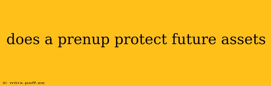 does a prenup protect future assets