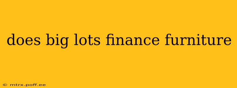 does big lots finance furniture