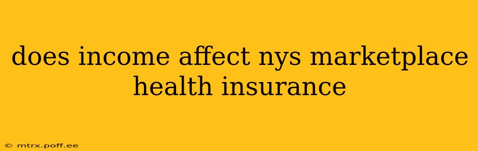 does income affect nys marketplace health insurance