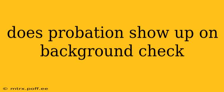 does probation show up on background check