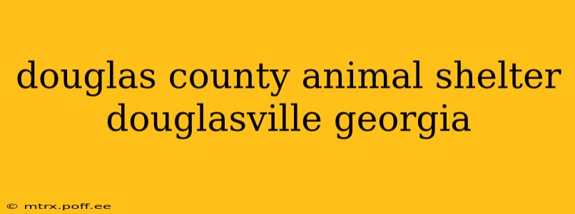 douglas county animal shelter douglasville georgia