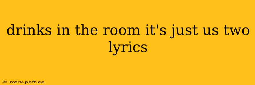 drinks in the room it's just us two lyrics
