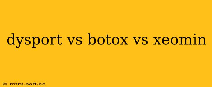 dysport vs botox vs xeomin