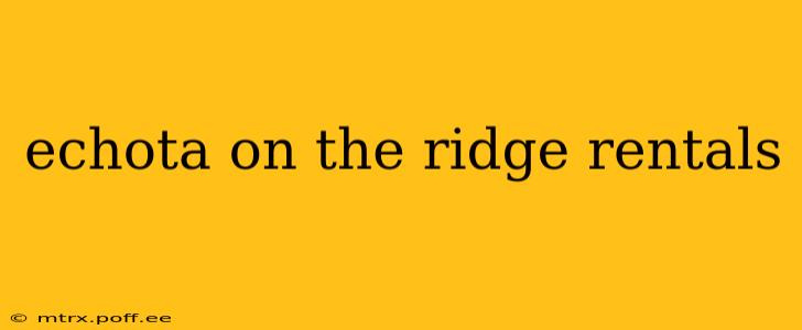 echota on the ridge rentals