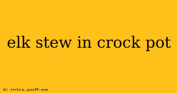 elk stew in crock pot