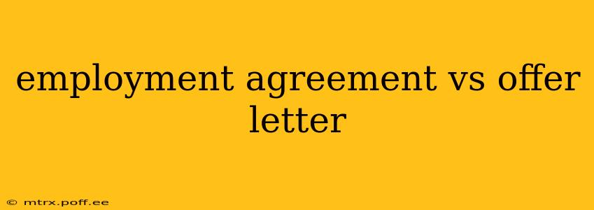 employment agreement vs offer letter