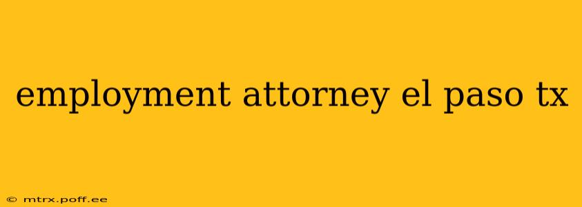 employment attorney el paso tx