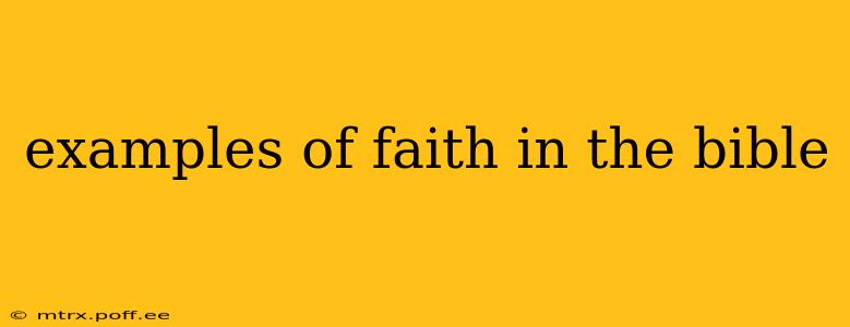 examples of faith in the bible