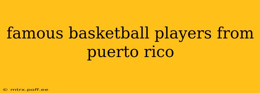famous basketball players from puerto rico