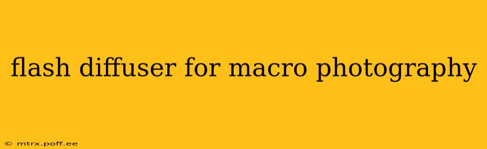flash diffuser for macro photography