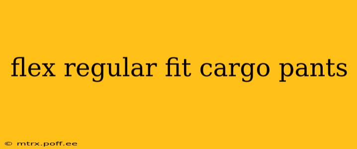 flex regular fit cargo pants