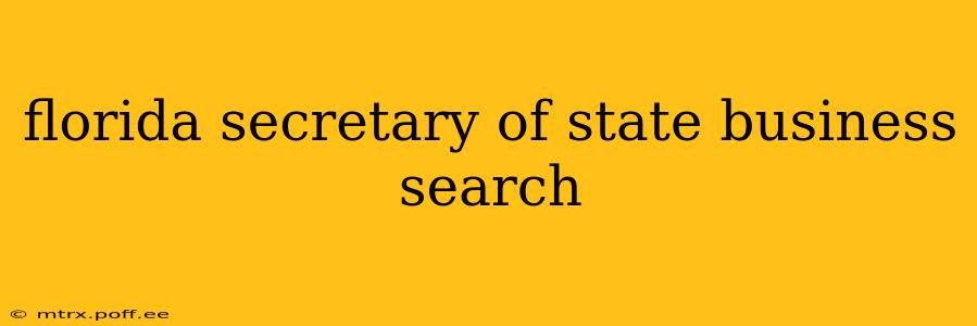 florida secretary of state business search