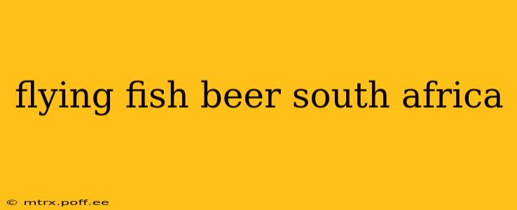 flying fish beer south africa