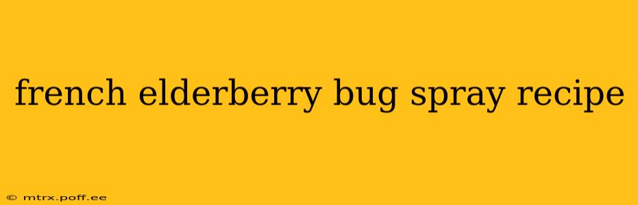 french elderberry bug spray recipe