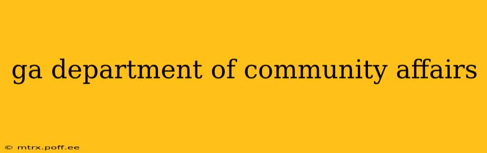 ga department of community affairs