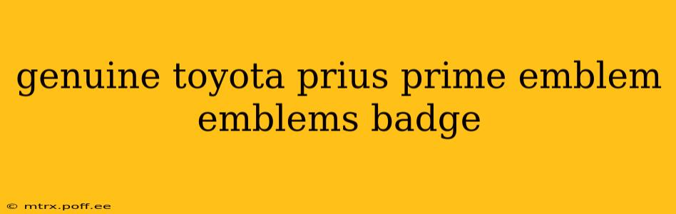 genuine toyota prius prime emblem emblems badge
