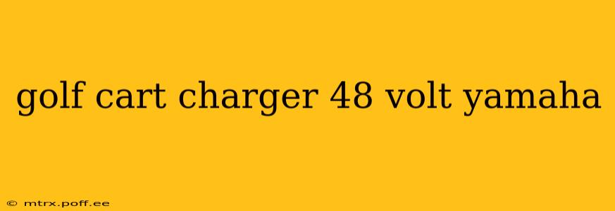 golf cart charger 48 volt yamaha