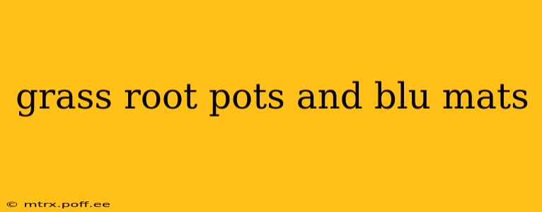 grass root pots and blu mats