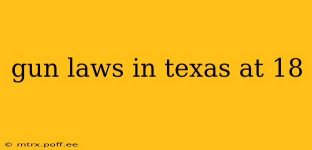 gun laws in texas at 18