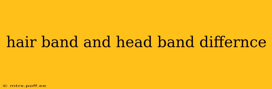 hair band and head band differnce