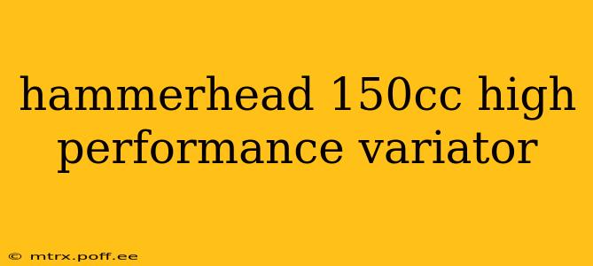 hammerhead 150cc high performance variator